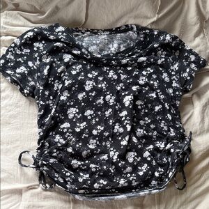 PINK Victoria's Secret Black and White Floral Tee